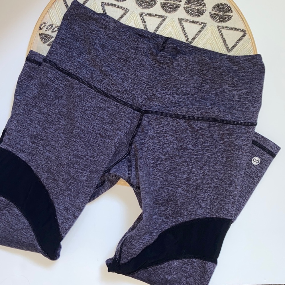 Chichi purple and black mesh like leggings size s